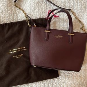 Kate Spade Maroon Crossbody Handbag